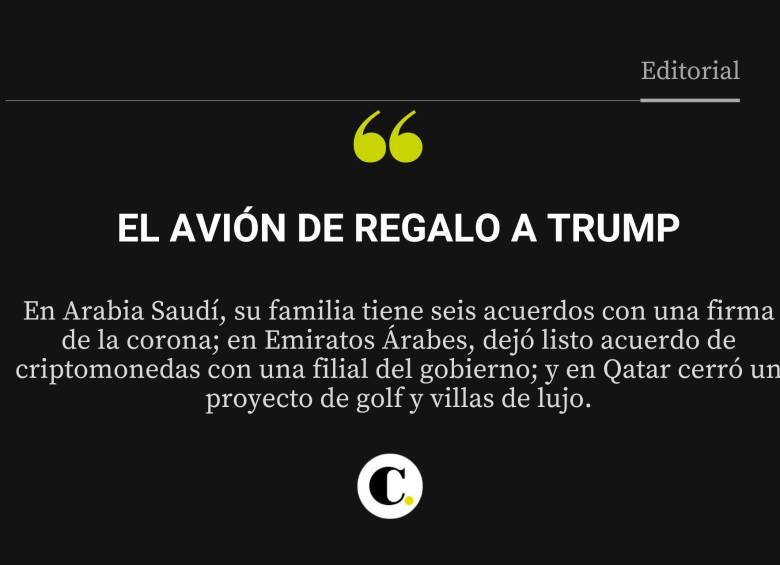 El avión de regalo a Trump