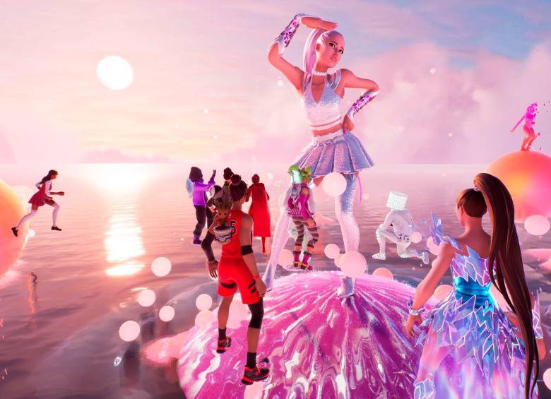 Ariana Grande en concierto en el metaverso. Foto: cortesía.