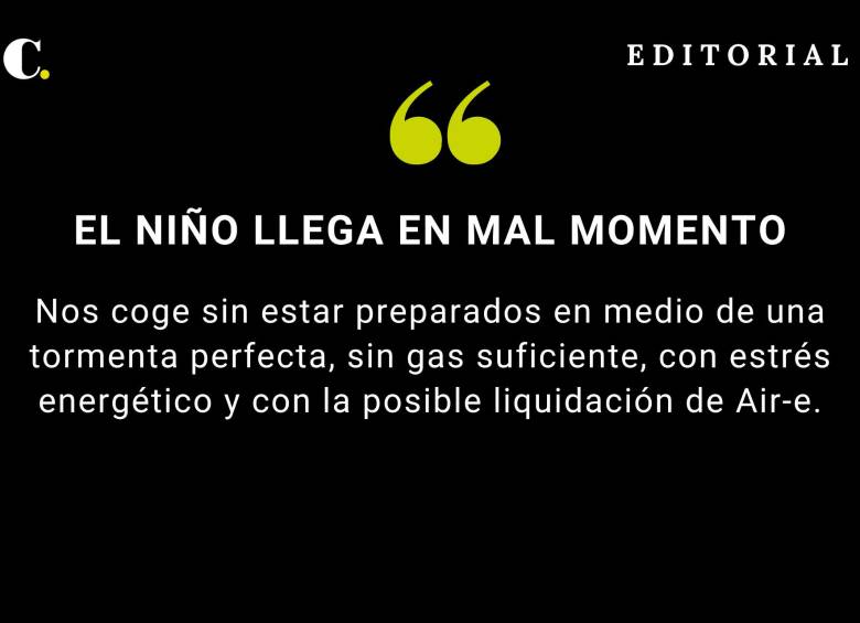 El Niño llega en mal momento