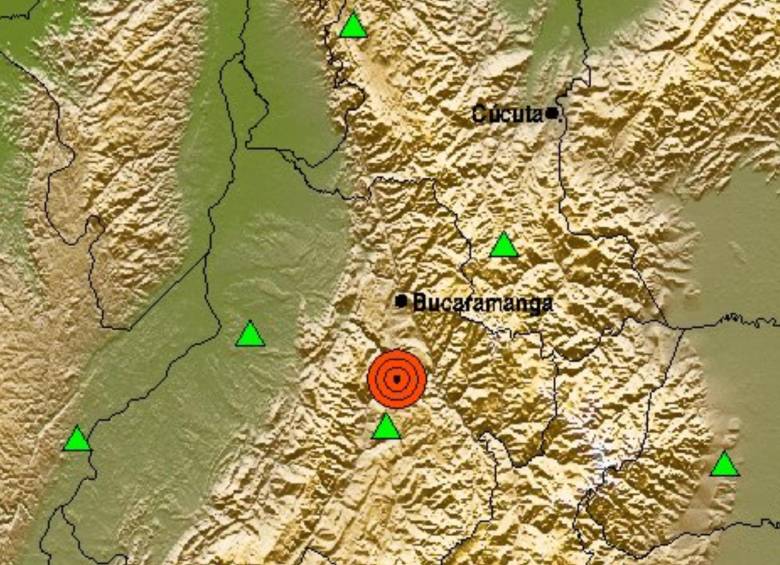 El epicentro del sismo fue el municipio de Los Santos, Santander, lugar donde son recurrentes este tipo de eventos naturales. FOTO: TWITTER @SGCOL