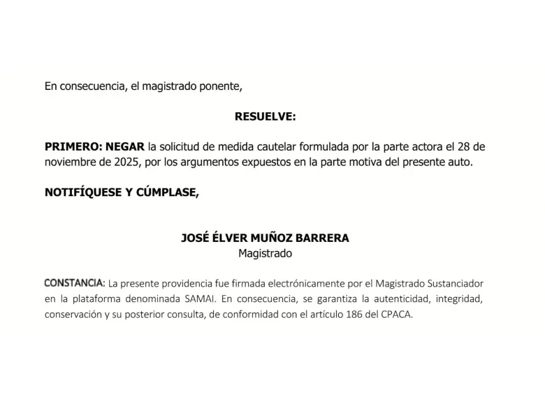 La resolución del Tribunal.