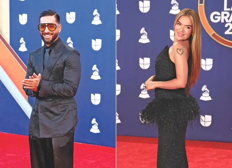 Maluma fue el presentador de la gala y Karol G ganó dos premios, uno de ellos el más importante de la noche, Canción del año. FOTOS Getty