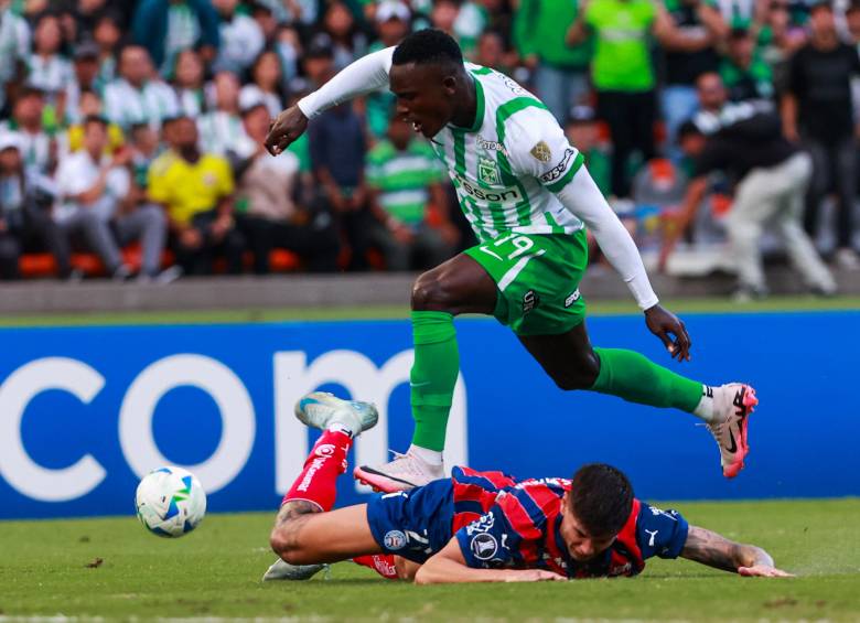 El único gol del compromiso llegó en los primeros minutos del segundo tiempo, gracias a la anotación de Kevin Viveros, quien se consolidó como el máximo goleador del equipo en la presente edición de la Copa Libertadores, con cuatro tantos. Foto: Manuel Saldarriaga Quintero.