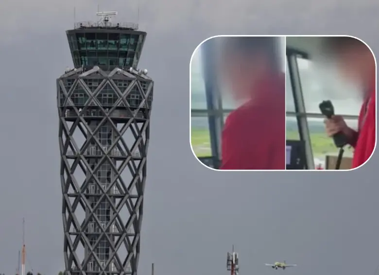 La Aerocivil se tomó medidas contra dos funcionarios en El Dorado tras caso de joven que controló torre aérea. FOTO: Colprensa - captura de video