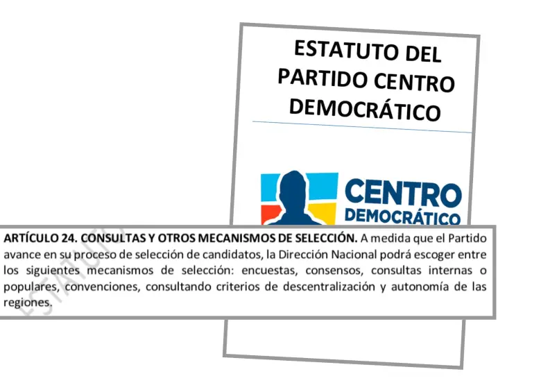 Este es el artículo de los estatutos del partido que fija los mecanismos de selección. FOTOS: Archivo particular