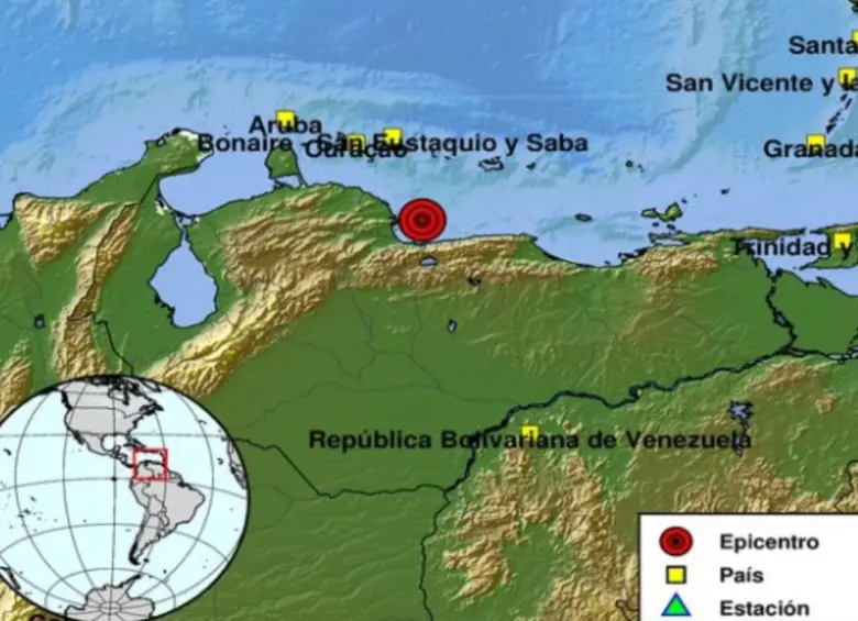 El sismo ocurrió a las 5:04 p. m. hora de Colombia y tuvo como epicentro el estado de Lara. Foto: tomada de @sgcol