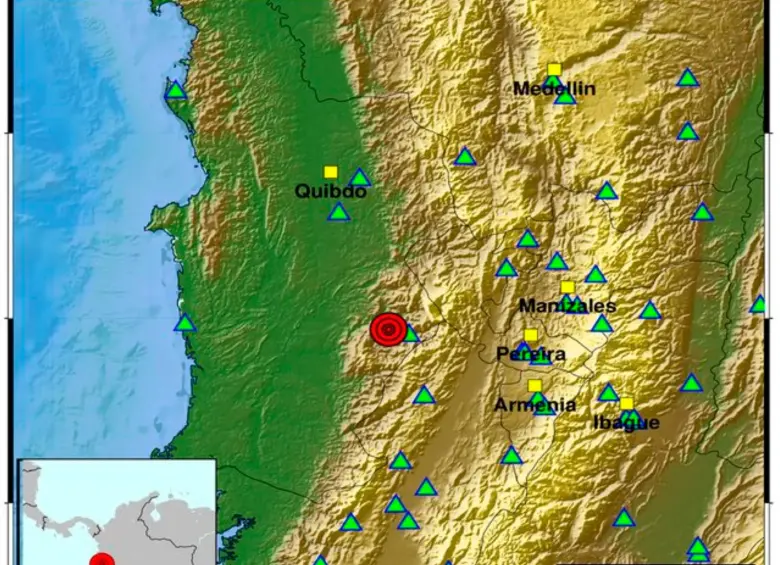 El epicentro del temblor fue el municipio de San José del Palmar. FOTO: Tomada de X @sgcol