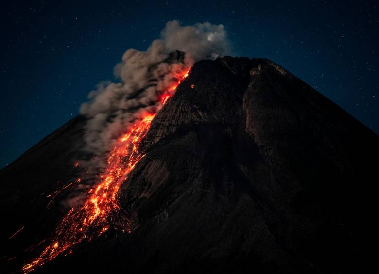 Cerca de 800 hectáreas de superficie son las afectadas por la lava y los otros productos en La Palma. Foto Getty