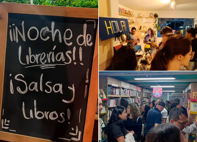 La programación cultural en las diferentes librerías arrancó a las 7:00 p.m. y terminó después de la medianoche. FOTOS Cortesía