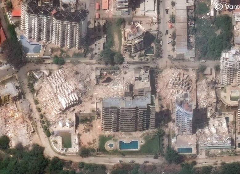 Imagen satelital de La Guaira, en Venezuela, tras el terremoto del 24 de junio de 2026. FOTO: X (@vantortech) / Vantor
