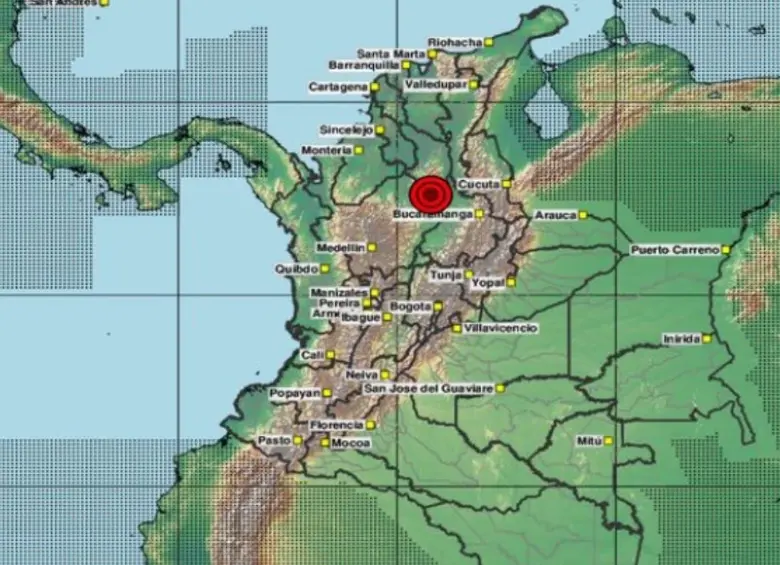 Varios temblores ocurrieron en la tarde de este martes 1 de septiembre de 2026 en Colombia. FOTO: SGC