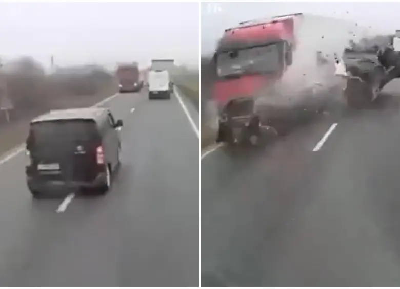 Al menos siete personas, aficionados del Paok de Salónica (Grecia), murieron en un accidente de tráfico registrado en el oeste de Rumanía. FOTO: Captura video de redes sociales @AlertaMundoNews