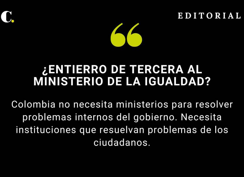 ¿Entierro de tercera al Ministerio de la Igualdad?
