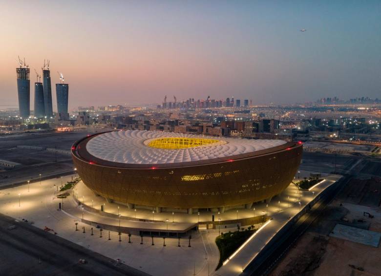 El Estadio Lusail es uno de los de mayor capacidad con sus 80.000 asientos. Albergará el partido final de la Copa Mundial de la FIFA Qatar 2022. El estadio está ubicado a unos 23 km al norte de Doha. Foto: Getty