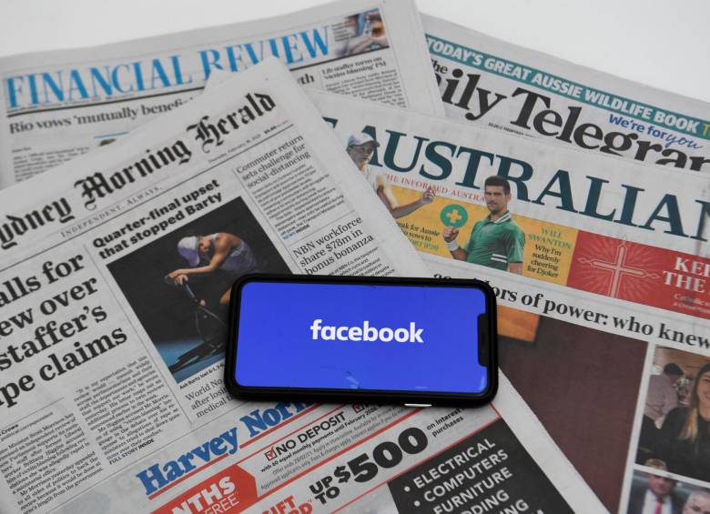 Facebook dio de baja a las cuentas de los medios australianos. También se vieron afectados servicios esenciales, pero luego se restablecieron. FOTO EFE
