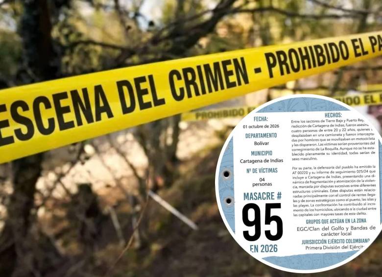 Policía revela vínculos judiciales de los cuatro asesinados. Foto: Getty / Indepaz