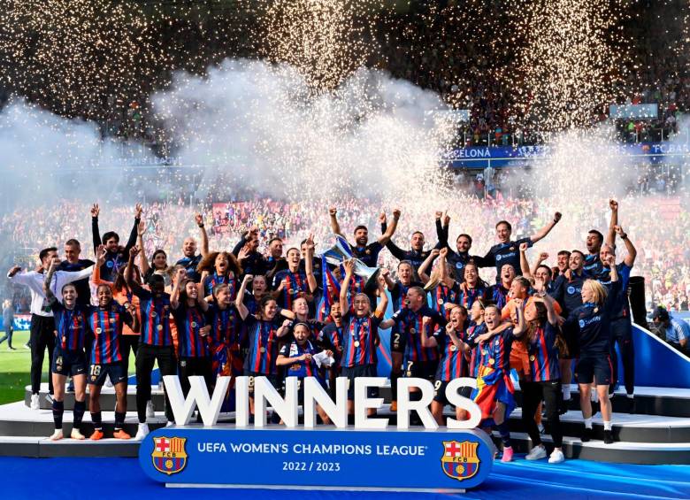 Barcelona es campeona de la Champions League femenina. FOTO AFP