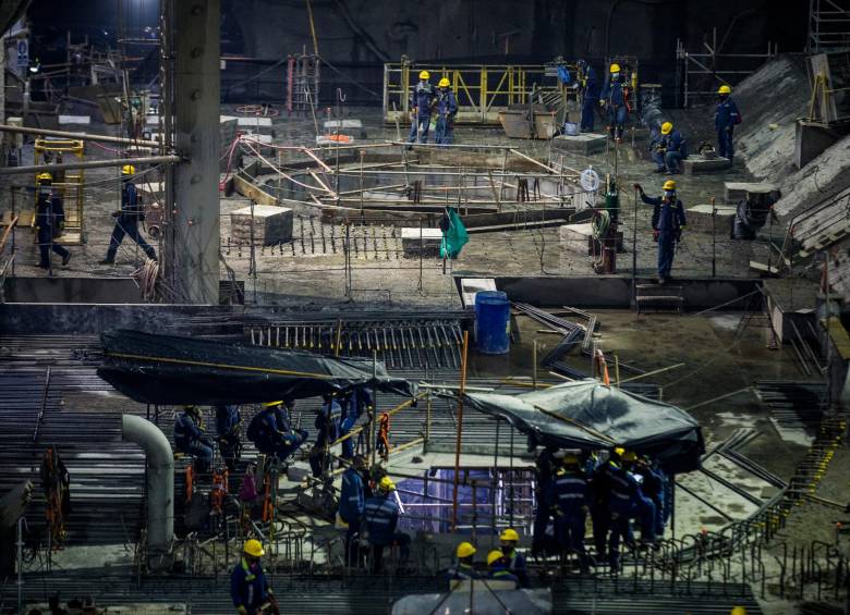 A pesar de los problemas, las obras no se han detenido en Hidroituango, con miras a generar energía en 2022. FOTO: JULIO CÉSAR HERRERA.