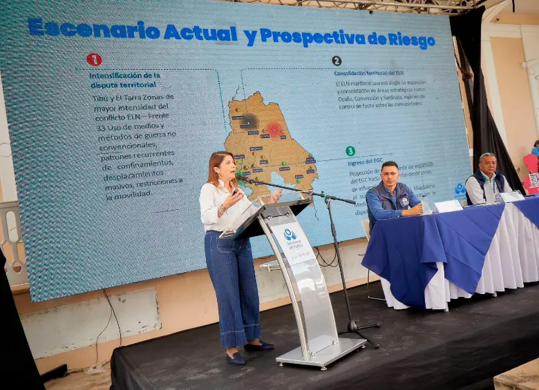 El informe fue presentado por la defensora del pueblo, Iris Marín. FOTO CORTESÍA DEFENSORÍA