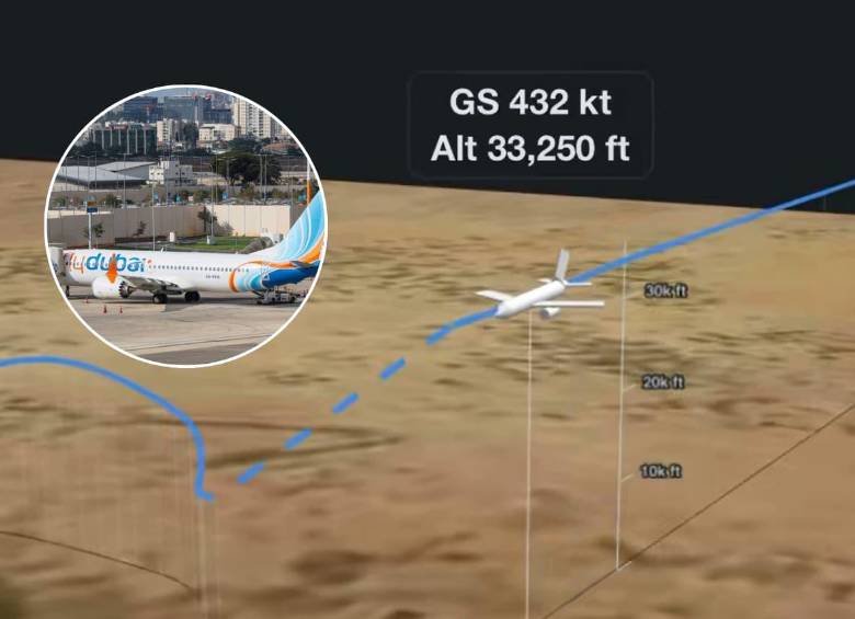 El avión de Flydubai que aterrizó en Tel Aviv cayó 14.000 pies en 29 segundos y un “terrorista” habría intentado estrellarlo. FOTOS: Captura de video - AFP