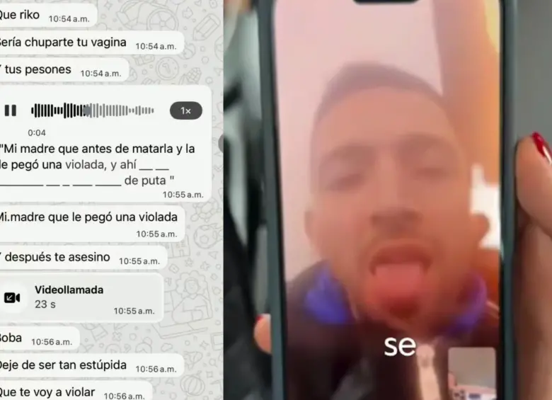 Mensajes del acosador.