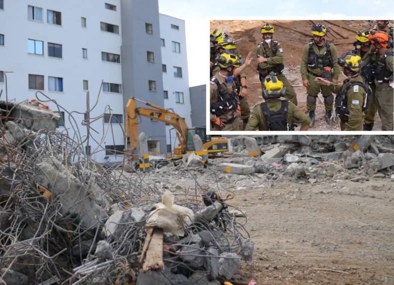 Sin una sola persona pendiente por localizar bajo los escombros, concluyó la misión humanitaria de las Fuerzas de Defensa de Israel en Cali. FOTO: Alcaldía de Cali y redes sociales @CapitanKaplan