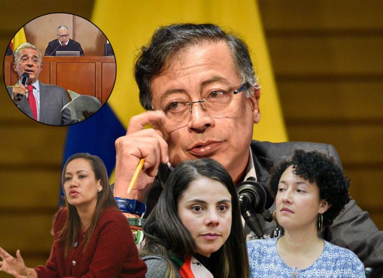 Carolina Corcho, Esmeralda Hernández e Isabel Zuleta son algunas figuras del petrismo que se han pronunciado respecto a las decisiones judiciales en el caso en contra del expresidente Álvaro Uribe Vélez. Fotos: Colprensa y EL COLOMBIANO