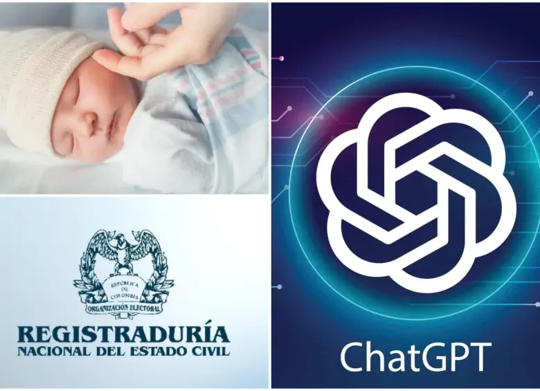 La Registraduría reveló si es verdad que a una menor le pusieron el nombre de “Chat Yipiti”. FOTO: OpenAI, Registraduría y SSTOCK