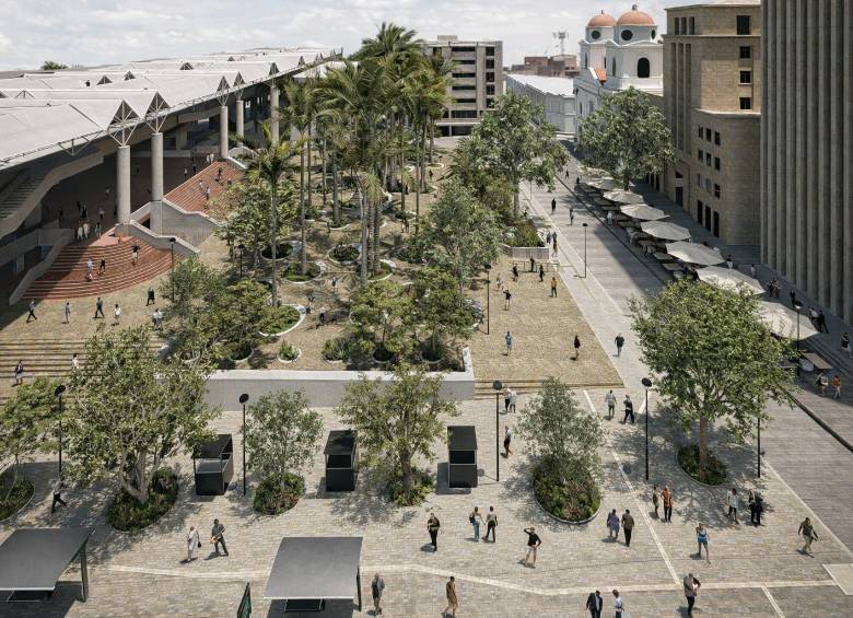 Así quedaría el Parque de Berrío tras finalización de las obras para su transformación. FOTO: Cortesía
