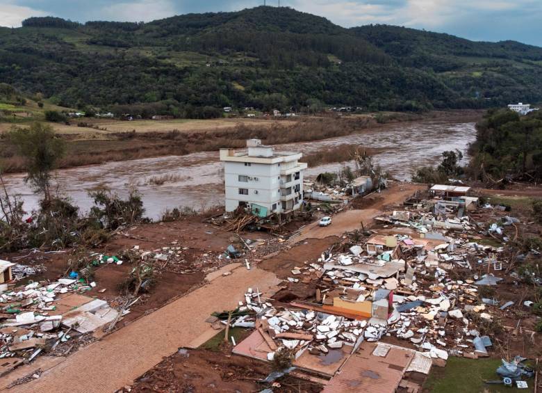 Este es el panorama del estado Rio Grande do Sul, donde un ciclón extratropical afectó a 79 municipios del sur de Brasil. FOTO GETTY