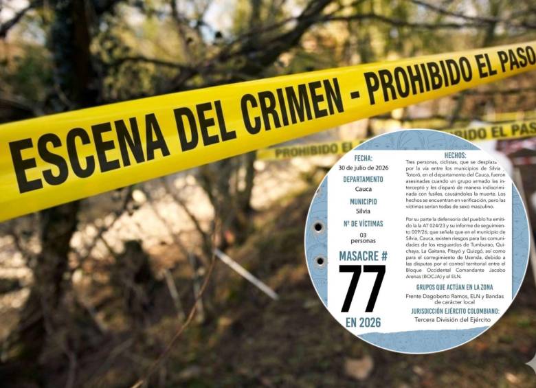 La masacre de tres ciclistas en el Cauca significó la #77 en Colombia y además mantiene las miradas en este departamento que lidera las estadísticas en muertes violentas. Fotos: Getty Images e Indepaz
