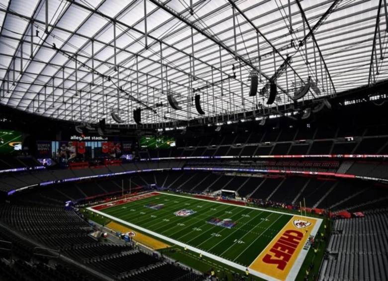 El estadio de Las Vegas (Nevada), donde se llevará a cabo el Super Bowl. FOTO: AFP