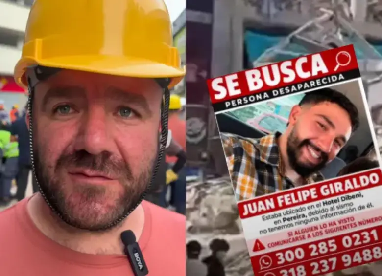 Hernán, el padre de Juan Felipe, lo buscó durante los últimos 5 días. FOTO: Tomada de redes sociales de @diego_reportero