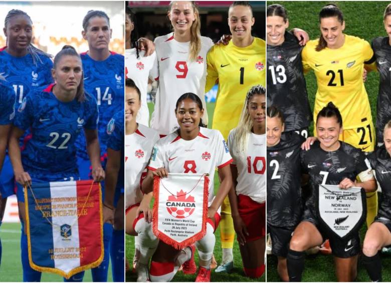 Francia, Canadá y Nueva Zelanda, los rivales de Colombia en el grupo A. FOTO: AFP Y GETTY