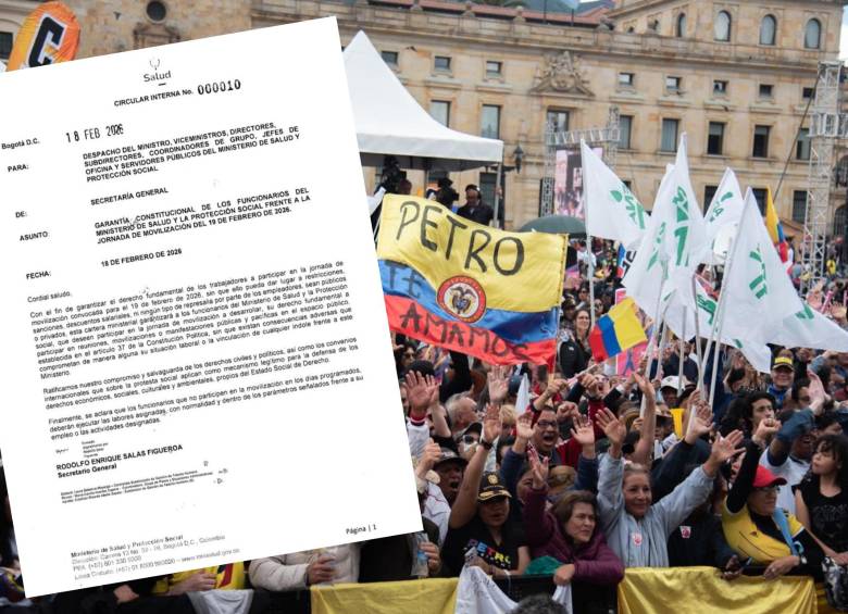 Las marchas del 19 de febrero buscan apoyar el decreto que subió en un 23% el salario mínimo en Colombia. FOTO: MINISTERIO DEL INTERIOR Y MINISTERIO DE SALUD.