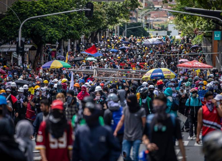 La ciudad también es escenario de aglomeraciones como las manifestaciones de ayer. FOTO carlos velásquez