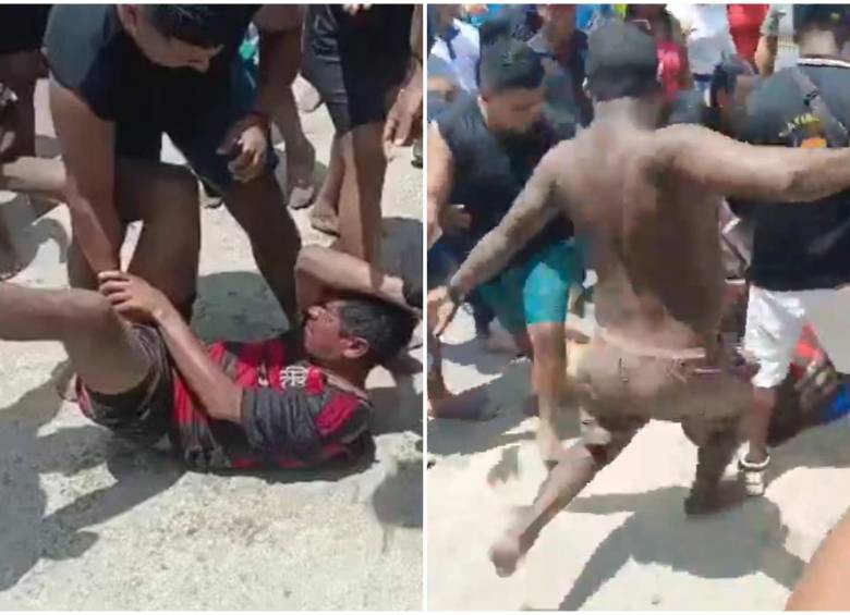 La indignación colectiva estalló en Santa Marta tras el señalamiento público contra el hombre por supuestos actos contra la integridad de menores. FOTO: Captura tomada de video de redes sociales @ColombiaOscura.