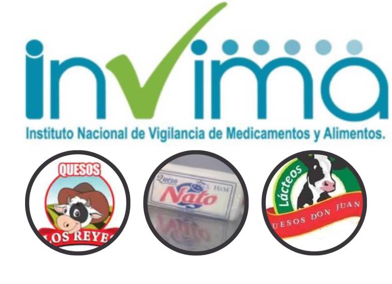 Las marcas involucradas son “Lácteos Los Ñatos”, “Lácteos Reyes / Prolácteos del Puerto” y “Don Juan - El Tebol”. FOTO: INVIMA Y REDES SOCIALES DE LAS MARCAS.