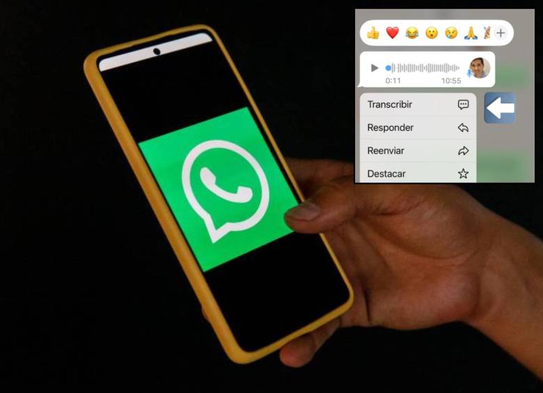 La nueva función de WhatsApp convierte mensajes de voz en texto, facilitando la comunicación en diversas situaciones. FOTO EL COLOMBIANO