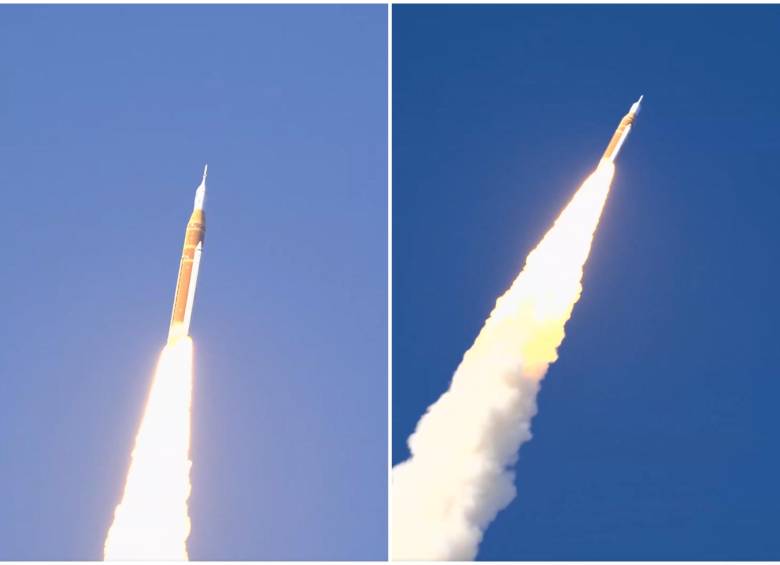 Artemis II tras despegar FOTO: Nasa