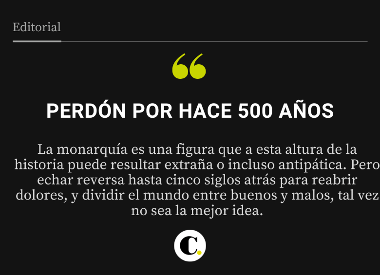 Perdón por hace 500 años