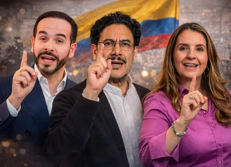 Iván Cepeda, Abelardo de La Espriella y Paloma Valencia, candidatos presidenciales. FOTO: El Colombiano
