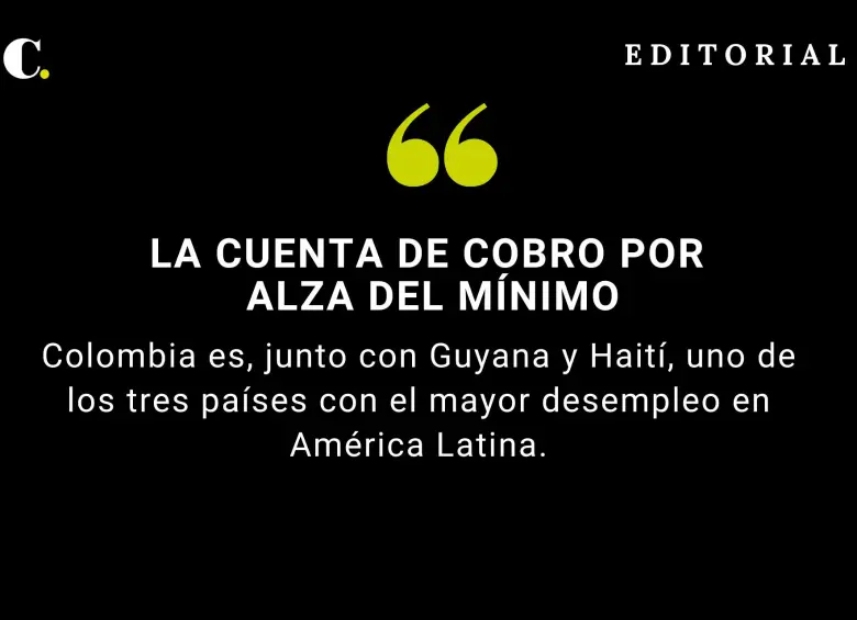 La cuenta de cobro por alza del mínimo