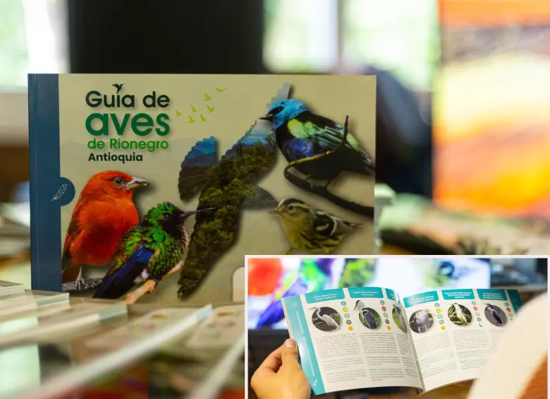 Adelante: uno de los registros de la guía. Atrás, el libro que fue lanzado en Rionegro. FOTO: Cortesía.
