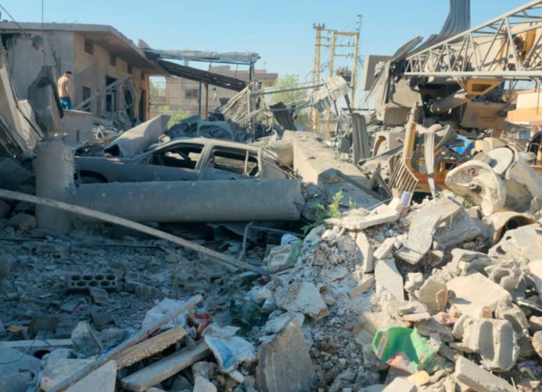 Los destrozos de la infraestructura de los libaneses tras los bombardeos. FOTO: AFP