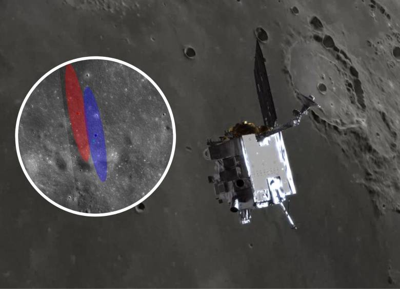 La NASA reveló nuevas imágenes del cráter que dejó un cohete de SpaceX en la Luna. Foto: NASA 