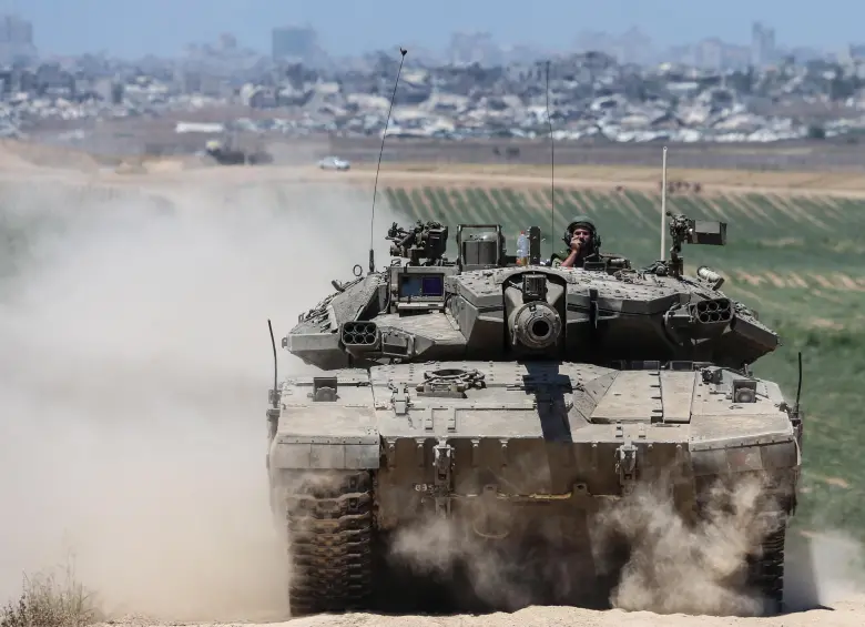 Fotografía de referencia de un ranque israelí cerca de la frontera con Gaza en mayo del 2024. (Photo by Saeed Qaq/NurPhoto via Getty Images)