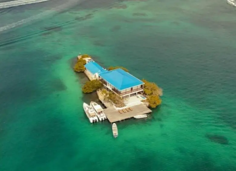 Esta es la Isla Fiesta, un baldío insular de la Nación ubicado en el archipiélago de las Islas del Rosario. FOTO: Agencia Nacional de Tierras (ANT)