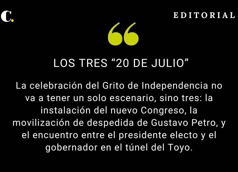 Los tres “20 de julio”