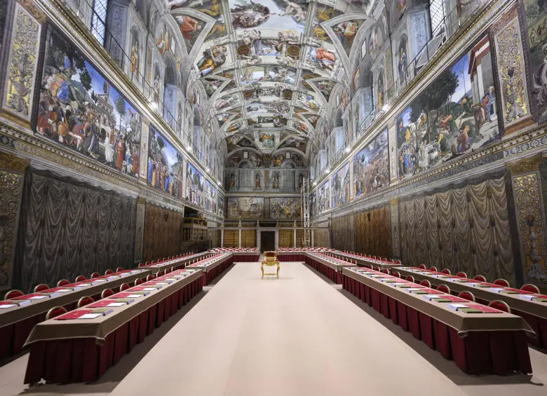 133 cardenales de diferentes ritos católicos en el mundo estarán en la Capilla Sixtina eligiendo al próximo papa. Foto: Getty Images